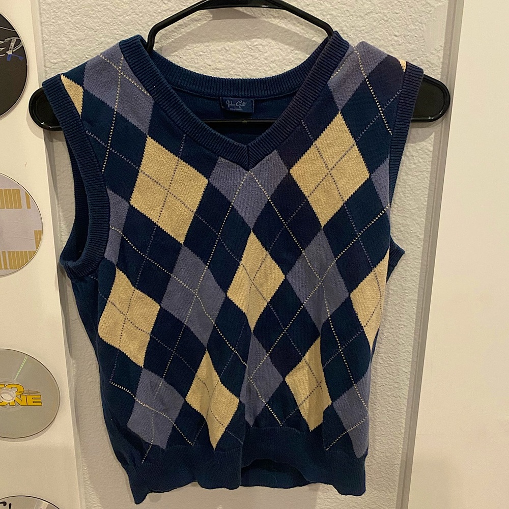 Brandy Melville/John Galt: Checkered Cropped Sweater Vest